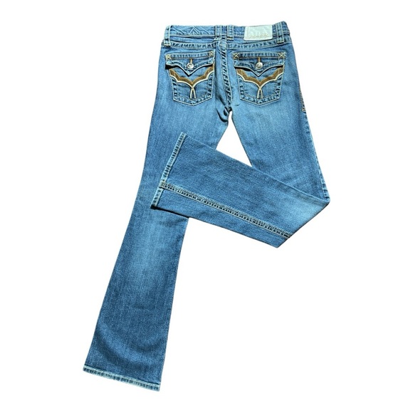 🆕Plastic By Gly Chic Flare Jeans with distress - Picture 3 of 14